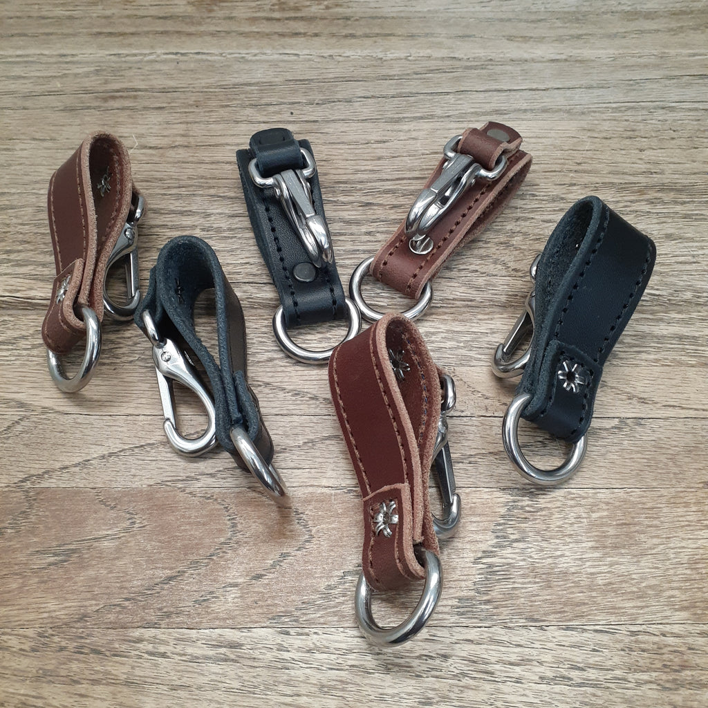 Hiddin Leather Belt Key Clip Brown