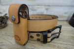 Belt + Leather Sheath for Leatherman Multi-Tool Combo~ Natural Color