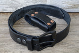 Belt + Leather Sheath for Leatherman Multi-Tool Combo~ BLACK